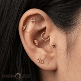 Kranion - 18K Gold Threadless/Threaded End - piercing-zone.com
