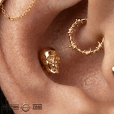Kranion - 18K Gold Threadless/Threaded End - piercing-zone.com