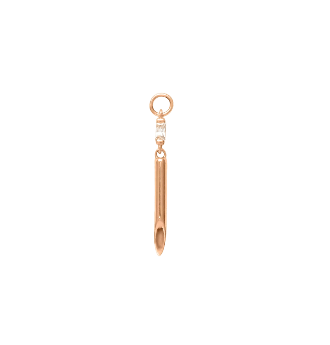 Kulture – CZ Needle Charm – 14K Gold - piercing - zone.com