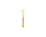 Kulture – CZ Needle Charm – 14K Gold - piercing - zone.com