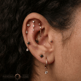 Kulture – CZ Needle Charm – 14K Gold - piercing - zone.com