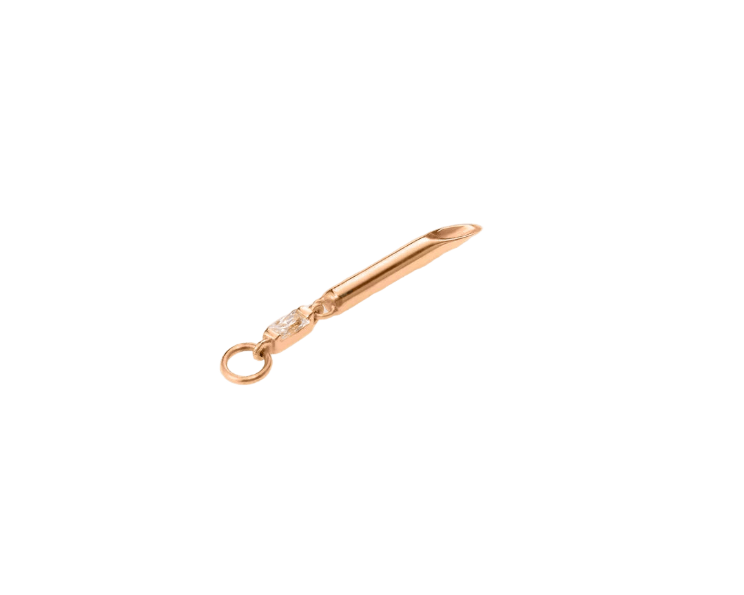 Kulture – CZ Needle Charm – 14K Gold - piercing - zone.com
