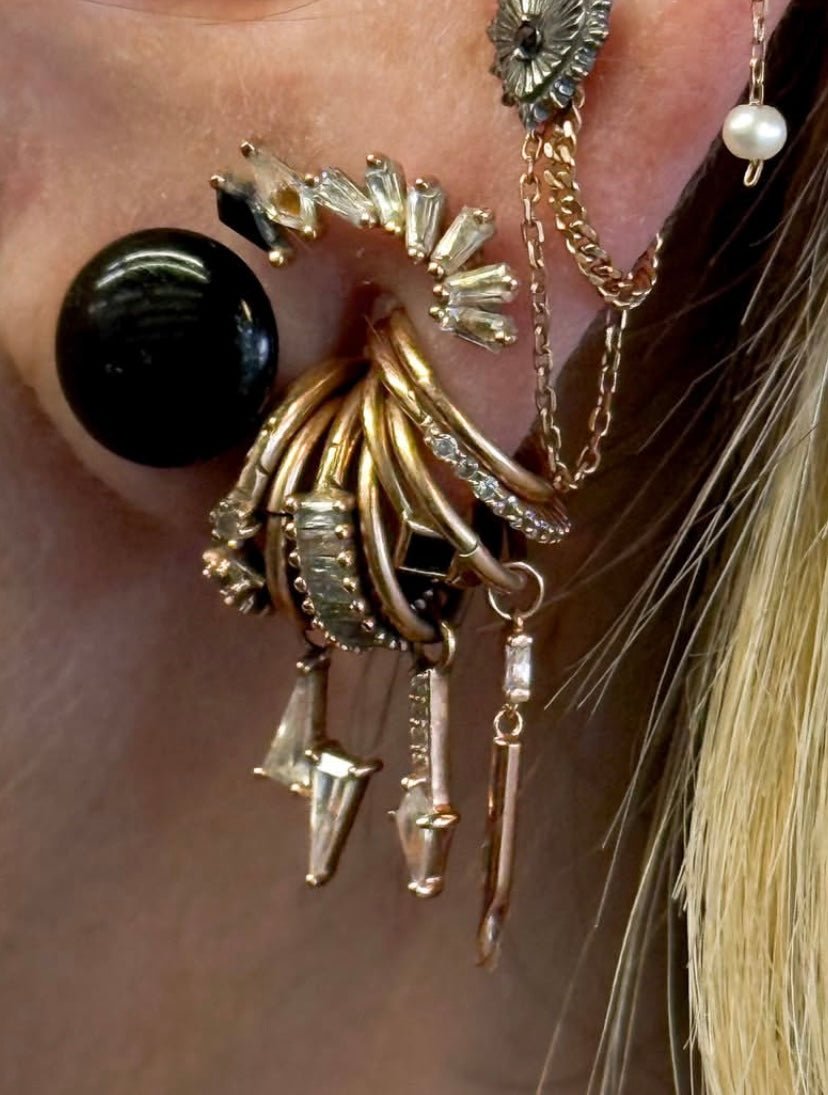 Kulture – CZ Needle Charm – 14K Gold - piercing - zone.com