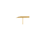 Kulture – Needle Silhouette – 14K Gold Threadless End - piercing - zone.com