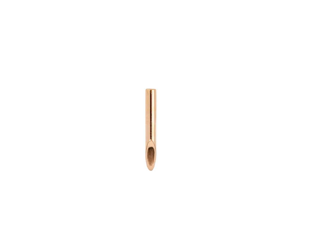 Kulture – Needle Silhouette – 14K Gold Threadless End - piercing - zone.com