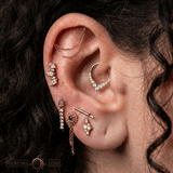 Kulture – Needle Silhouette – 14K Gold Threadless End - piercing - zone.com