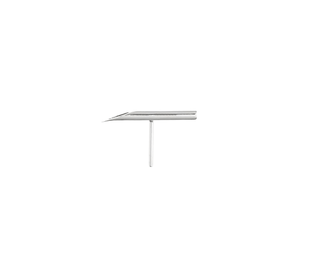 Kulture – Needle Silhouette – 14K Gold Threadless End - piercing - zone.com
