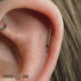 Kulture – Needle Silhouette – 14K Gold Threadless End - piercing - zone.com