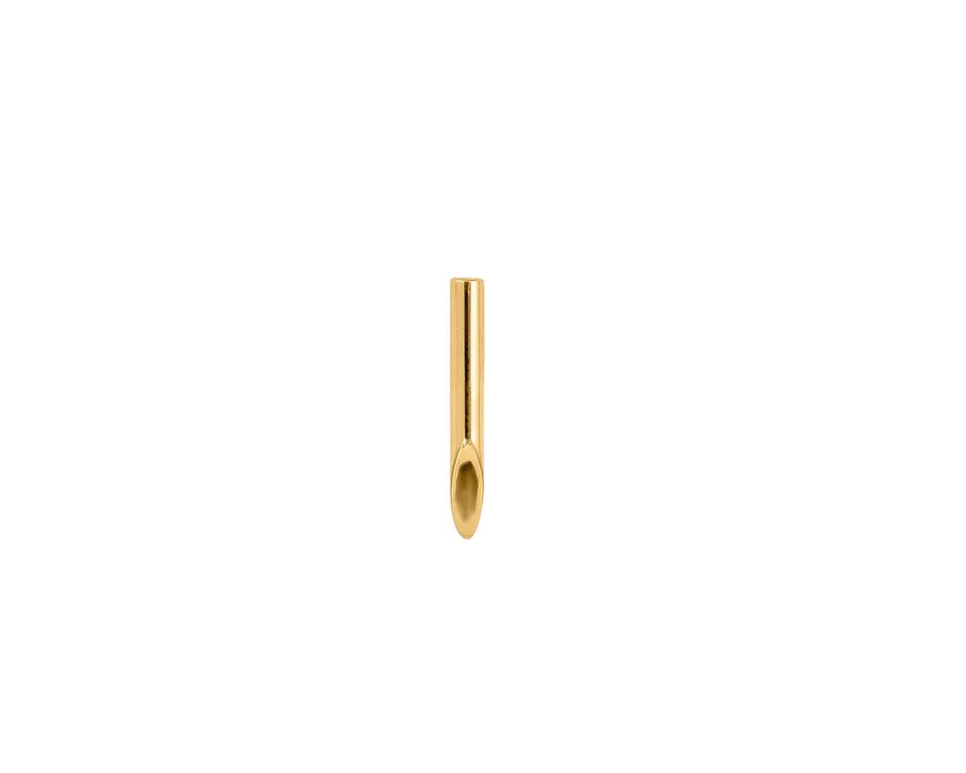 Kulture – Needle Silhouette – 14K Gold Threadless End - piercing - zone.com