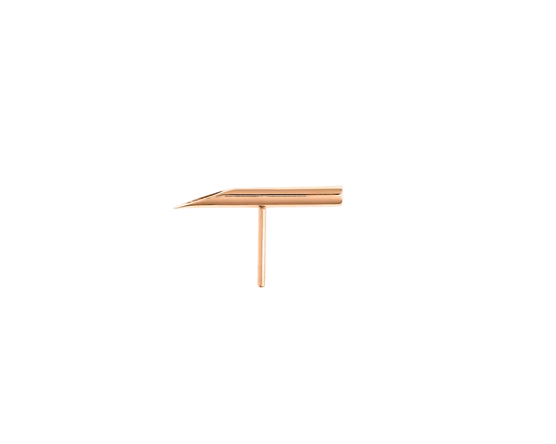 Kulture – Needle Silhouette – 14K Gold Threadless End - piercing - zone.com