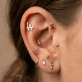 LA – 14K Gold Threadless/Threaded End - piercing - zone.com