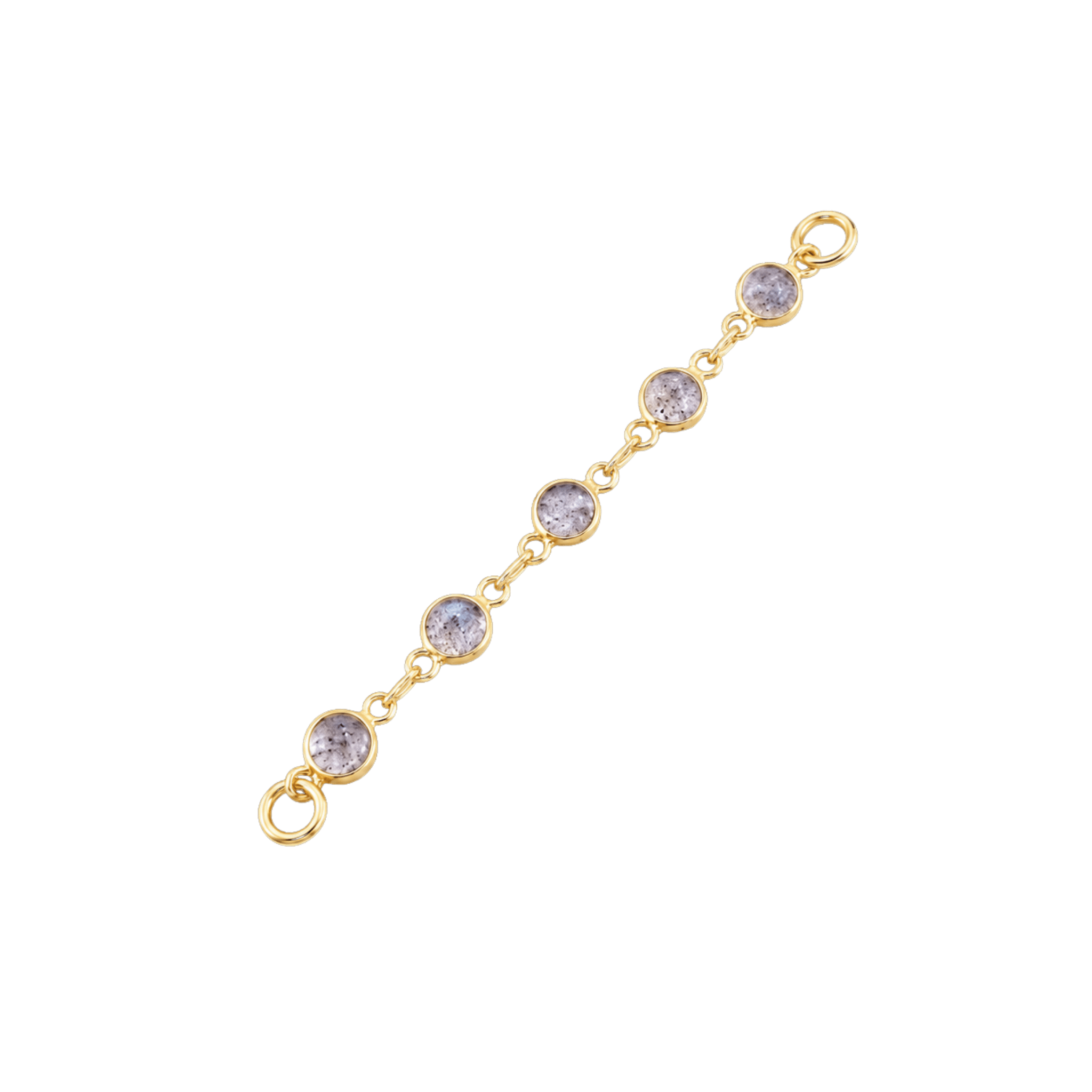 Labradorite Chain – 14K Gold Gemstone Piercing Chain - piercing-zone.com