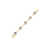 Labradorite Chain – 14K Gold Gemstone Piercing Chain - piercing-zone.com
