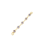 Labradorite Chain – 14K Gold Gemstone Piercing Chain - piercing - zone.com