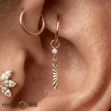 Labyrinth – CZ Drop – 14K Gold Charm - piercing - zone.com