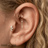 Labyrinth – CZ Drop – 14K Gold Charm - piercing - zone.com