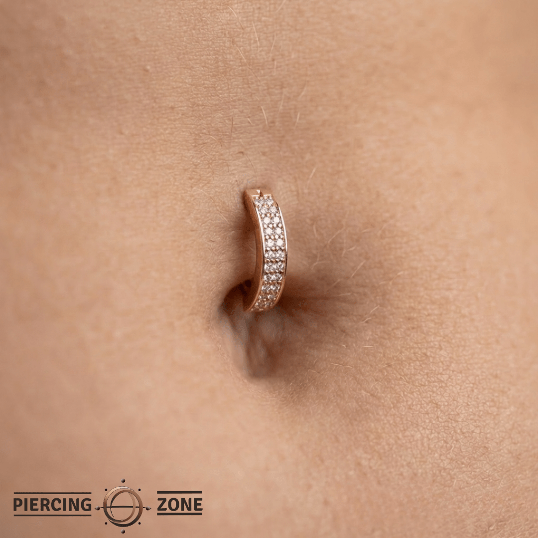 Lady Elara – 14K & 18K Gold Gemstone Rook Clicker - piercing - zone.com