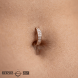 Lady Elara – 14K & 18K Gold Gemstone Rook Clicker - piercing - zone.com