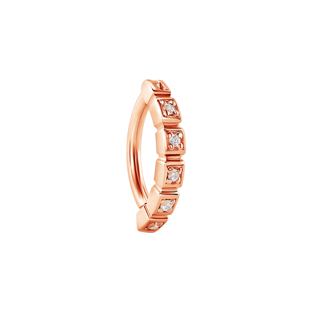 Lady Isolda – 14K & 18K Gold Gemstone Rook Clicker - piercing - zone.com