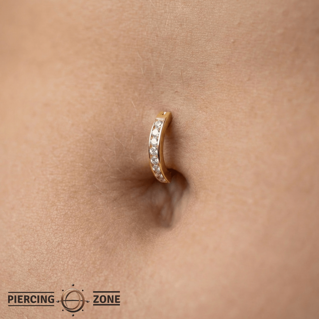 Lady Maeve – 14K & 18K Gold Gemstone Rook Clicker - piercing - zone.com