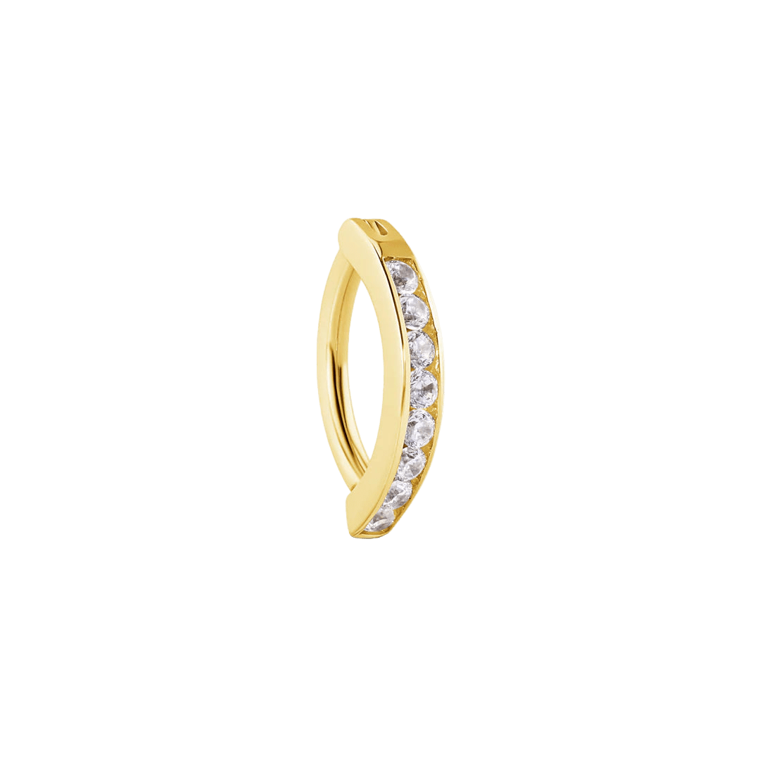 Lady Maeve – 14K & 18K Gold Gemstone Rook Clicker - piercing - zone.com