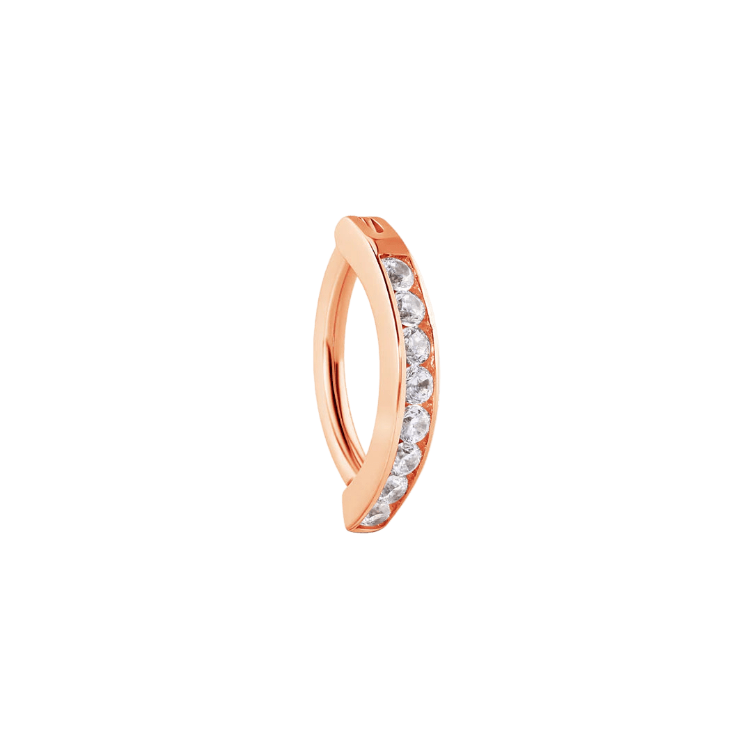 Lady Maeve – 14K & 18K Gold Gemstone Rook Clicker - piercing - zone.com