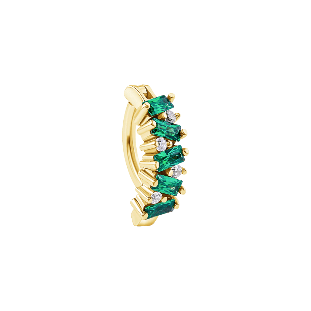 Lady Rebekah - 14K & 18K Gold Gem Rook Clicker - piercing - zone.com