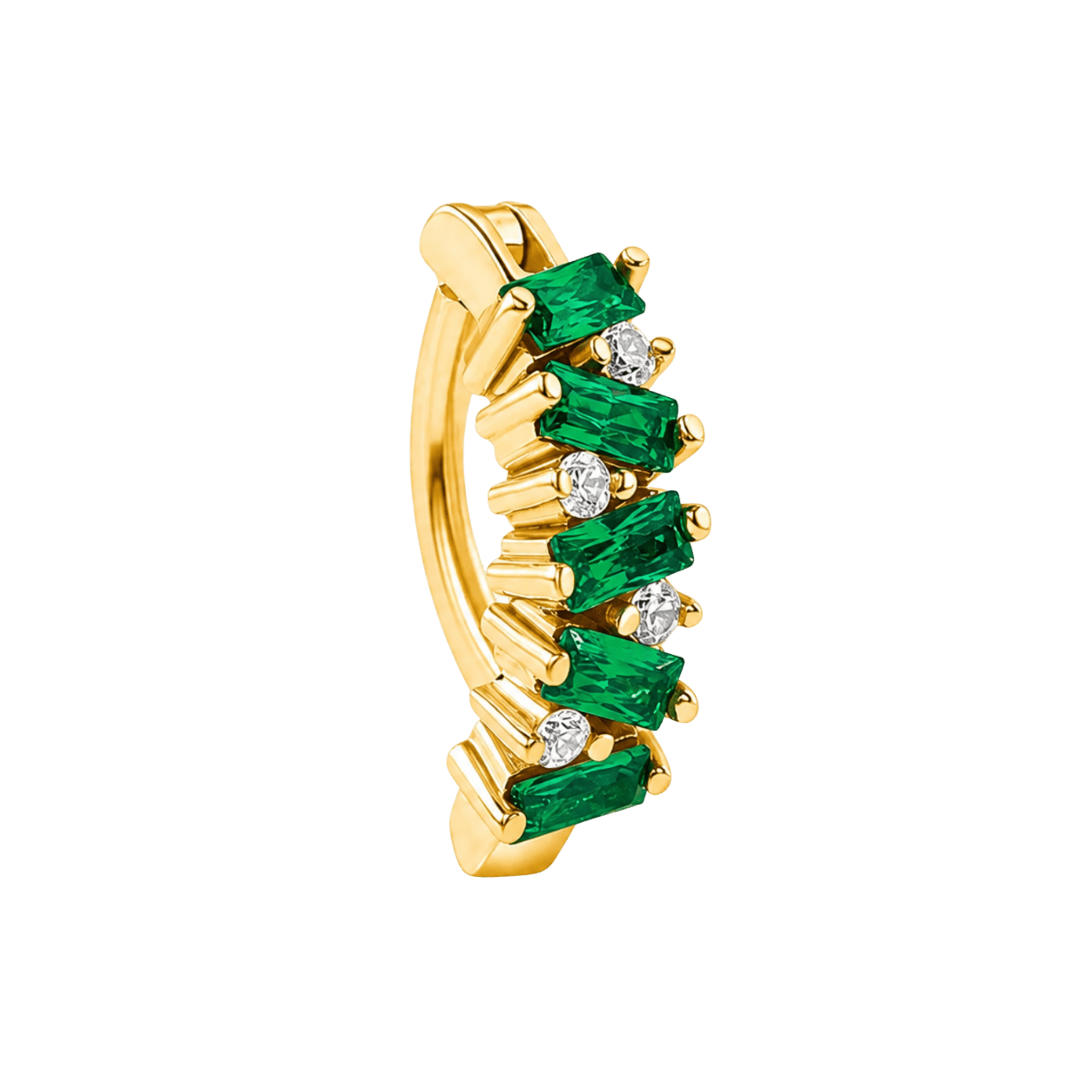 Lady Rebekah - 14K & 18K Gold Gem Rook Clicker - piercing-zone.com