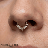 Lala – CZ Beaded Clicker – 14K Gold - piercing - zone.com
