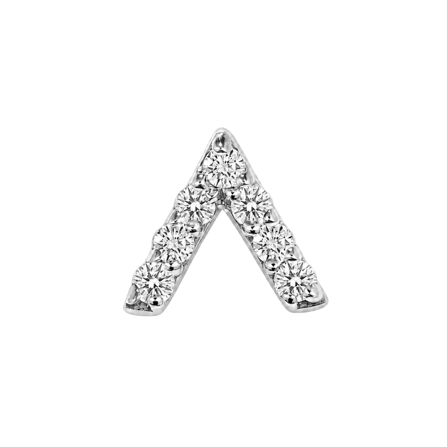 Lambda – 14K Gold Threadless/Threaded End - piercing-zone.com