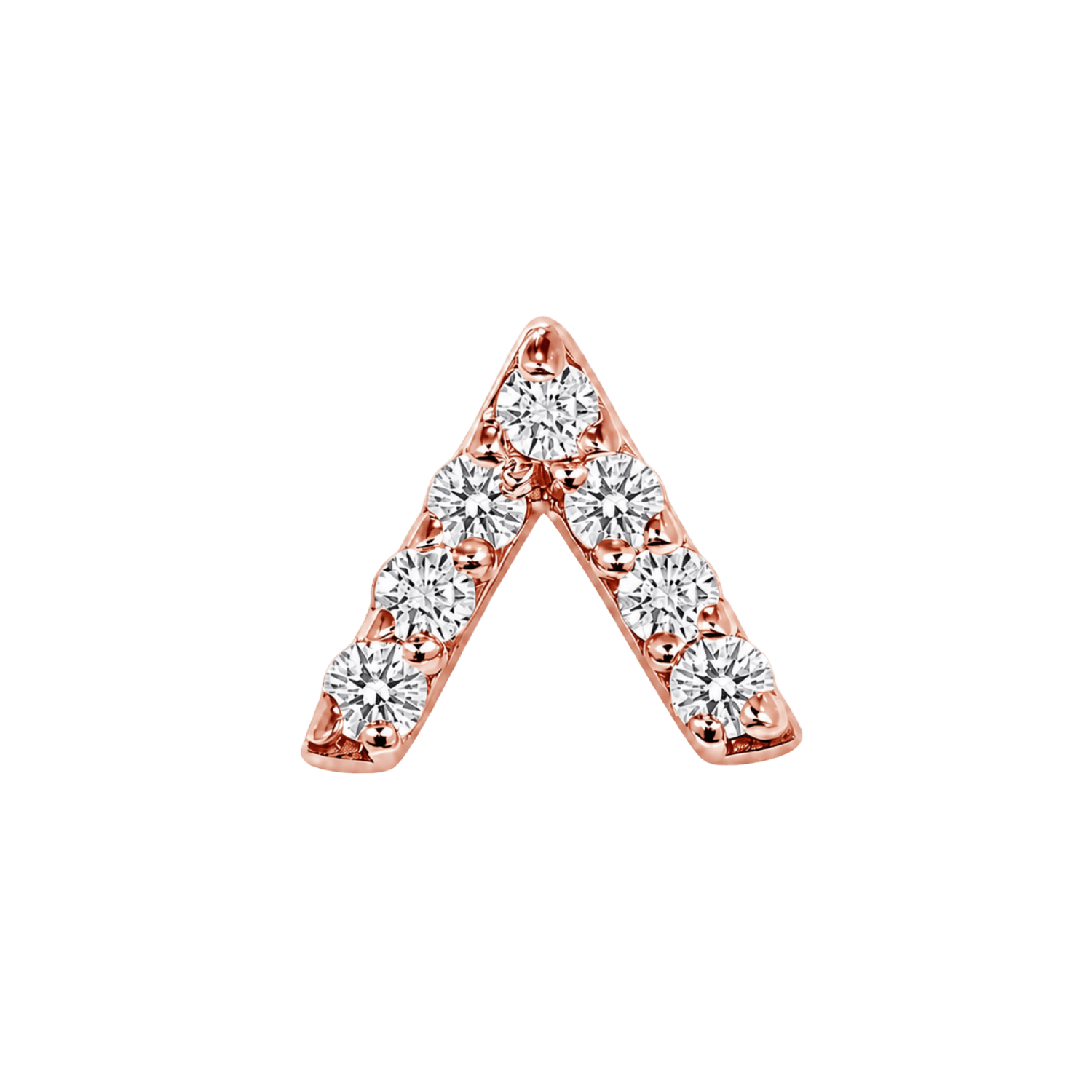 Lambda – 14K Gold Threadless/Threaded End - piercing-zone.com