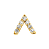 Lambda – 14K Gold Threadless/Threaded End - piercing-zone.com