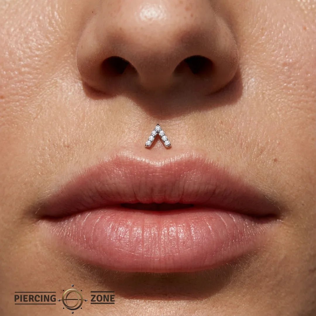 Lambda – 14K/18K Gold Multi - Gem Cluster Threadless End - piercing - zone.com