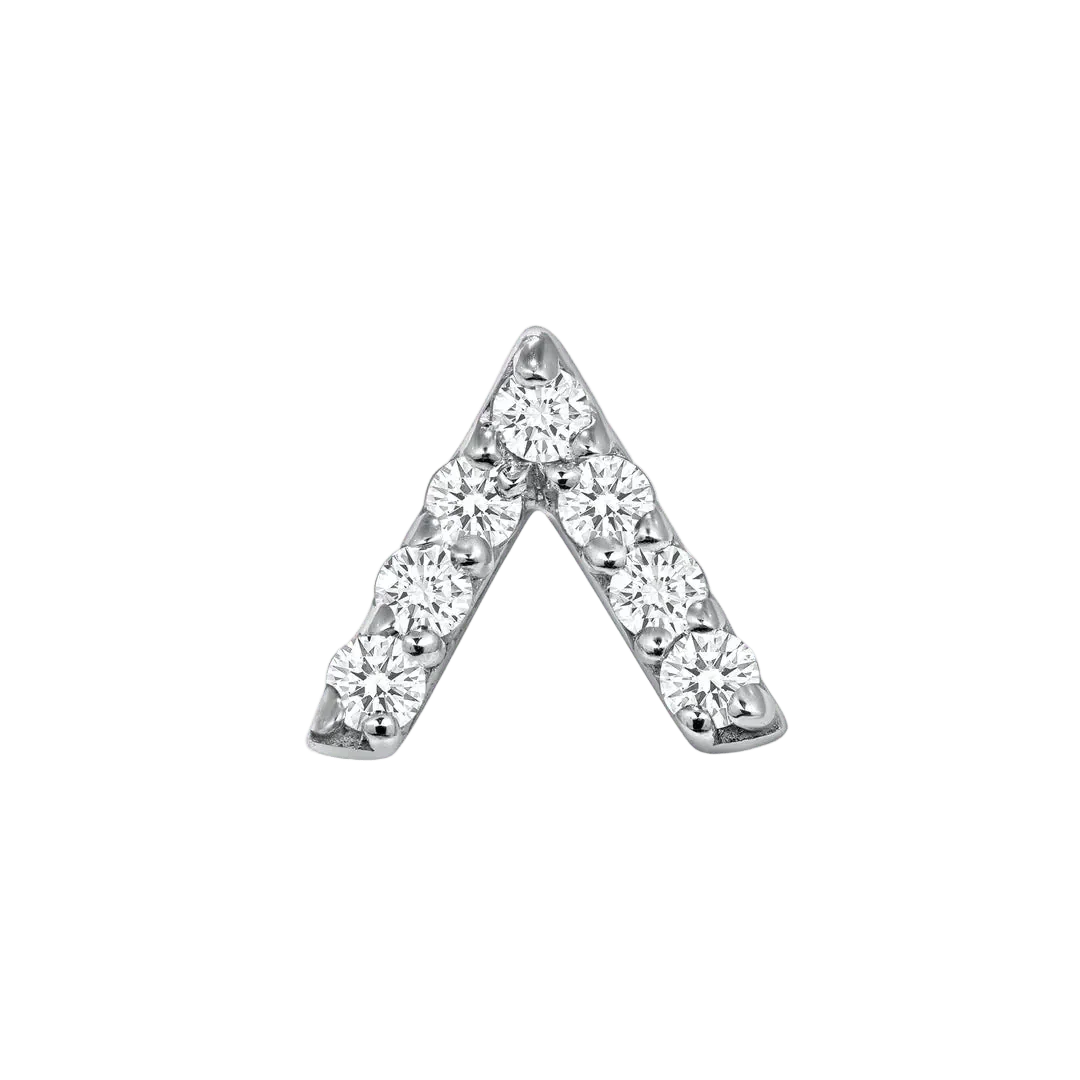 Lambda – 14K/18K Gold Multi - Gem Cluster Threadless End - piercing - zone.com