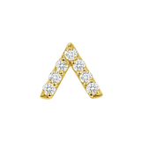 Lambda – 14K/18K Gold Multi - Gem Cluster Threadless End - piercing - zone.com