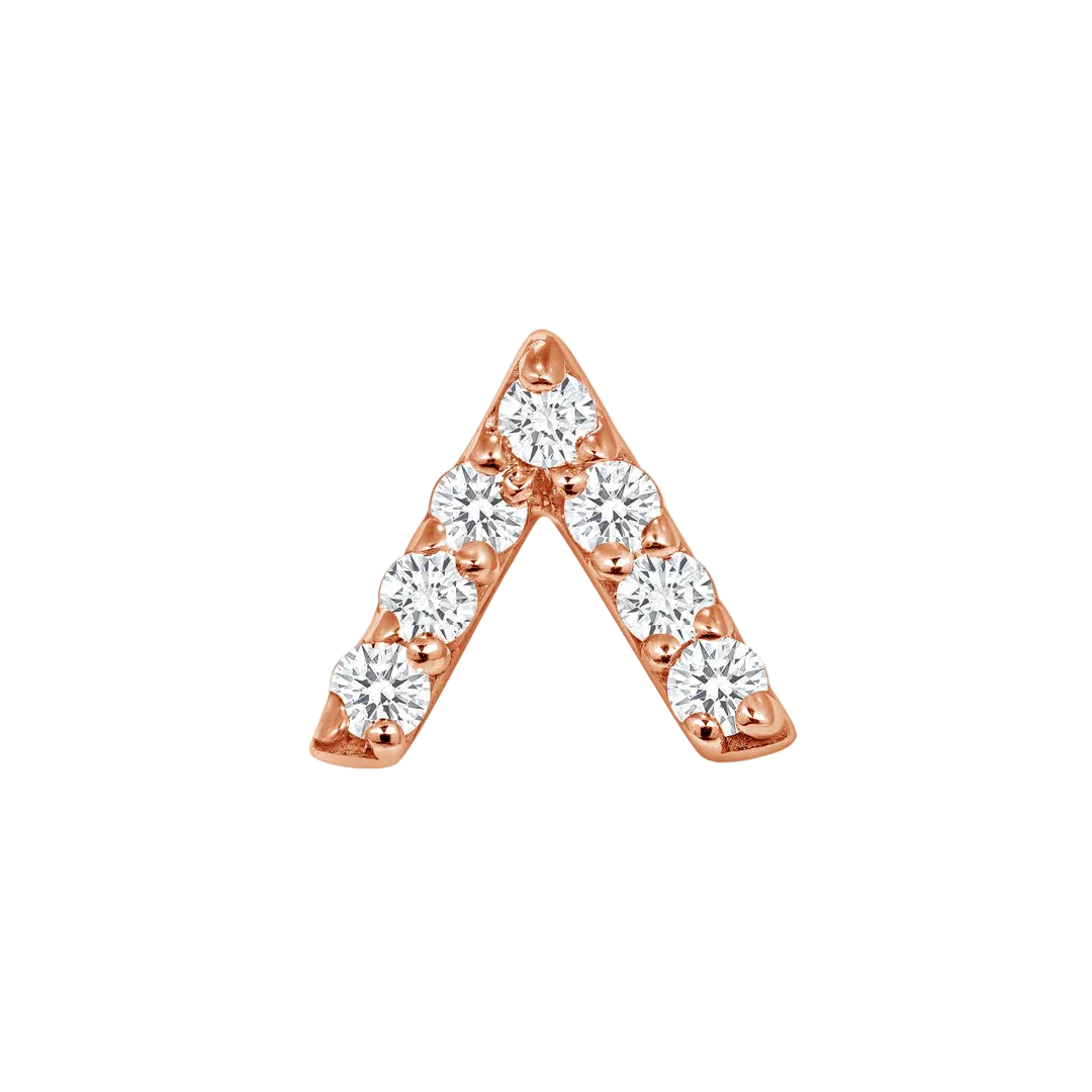 Lambda – 14K/18K Gold Multi-Gem Cluster Threadless End