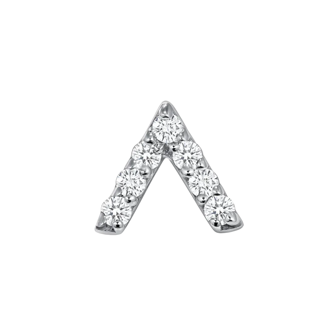 Lambda – 14K/18K Gold Multi-Gem Cluster Threadless End