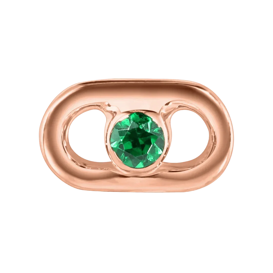 Lana – 14K/18K Gold Round Gem Threadless End - piercing - zone.com