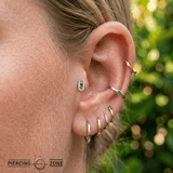 Lana – 14K/18K Gold Round Gem Threadless End - piercing - zone.com