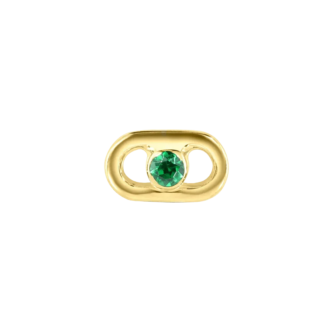 Lana – 14K/18K Gold Round Gem Threadless End - piercing - zone.com