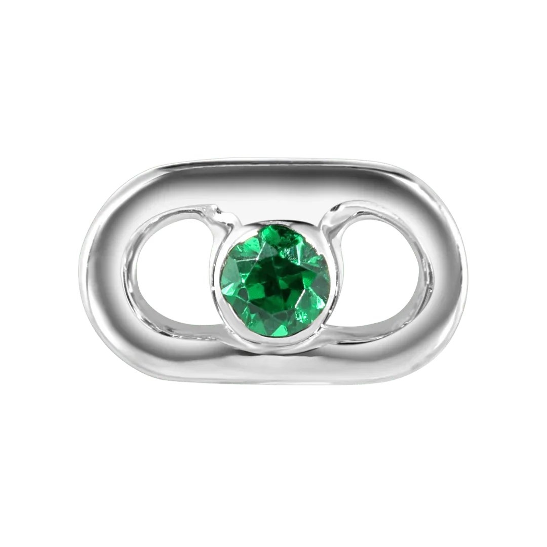 Lana – 14K/18K Gold Round Gem Threadless End - piercing - zone.com