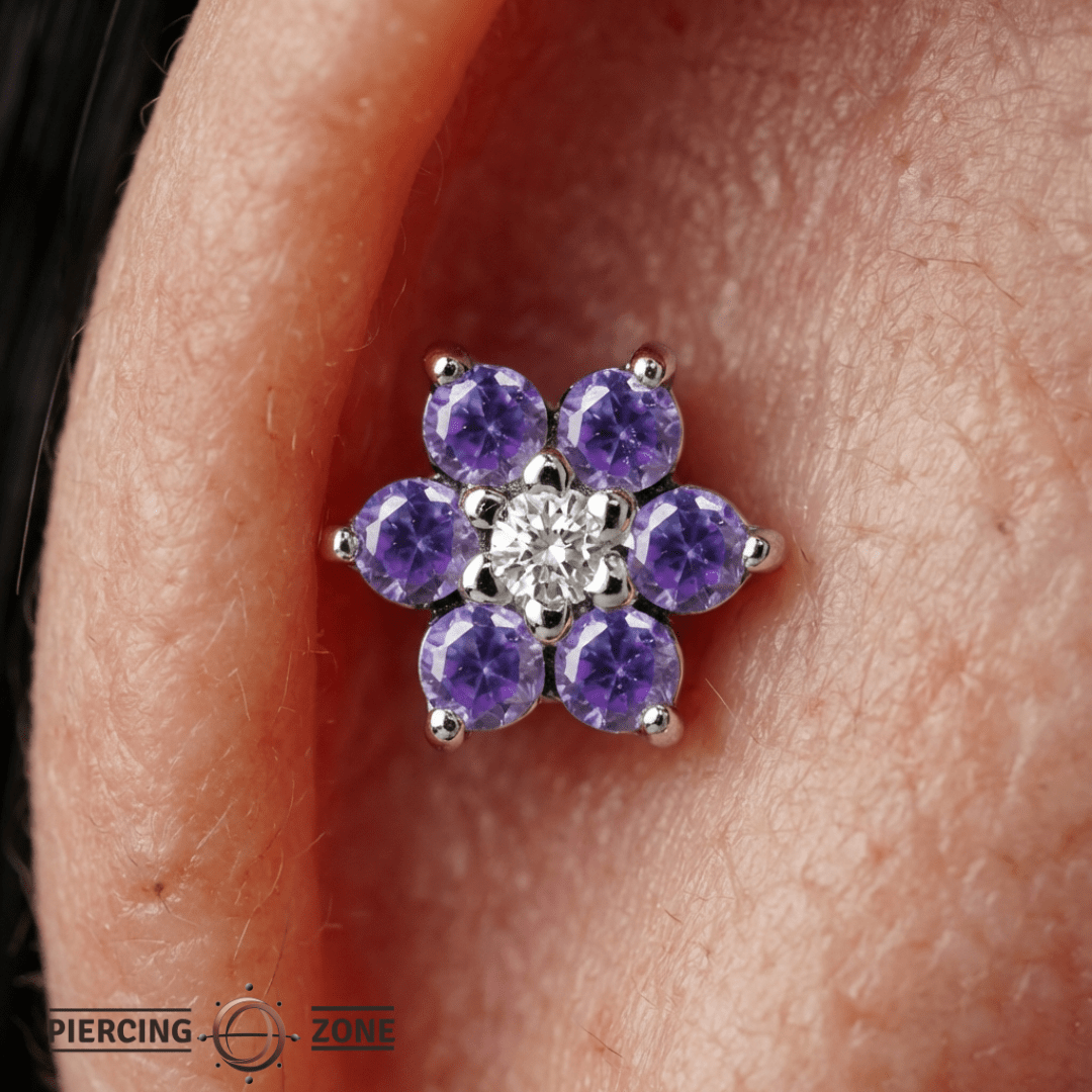 Lantana – 14K Gold Threadless/Threaded End - piercing - zone.com