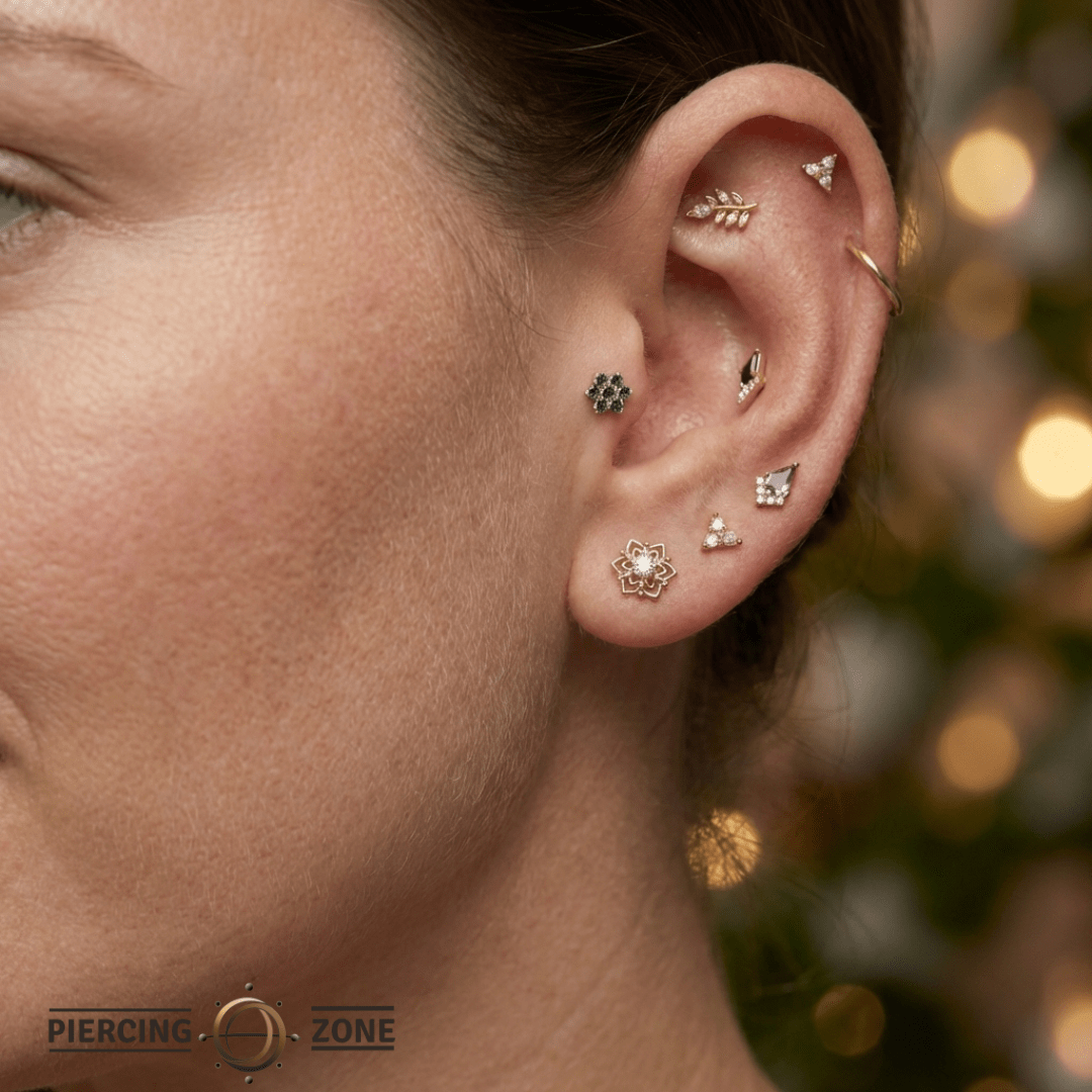 Lantana – 14K Gold Threadless/Threaded End - piercing - zone.com