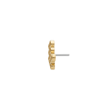 Large Honeycomb - 18K Gold Threadless End - piercing-zone.com