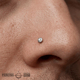Lark Minimal CZ – 14K Gold Threadless End - piercing - zone.com