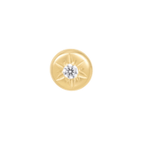 Lark Minimal CZ – 14K Gold Threadless End - piercing - zone.com