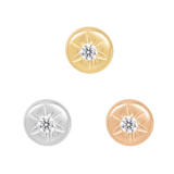 Lark Minimal CZ – 14K Gold Threadless End - piercing - zone.com