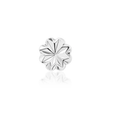 Laser Blossom – Engraved Flower – 14K Gold Threadless End - piercing - zone.com