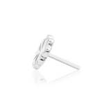 Laser Blossom – Engraved Flower – 14K Gold Threadless End - piercing - zone.com