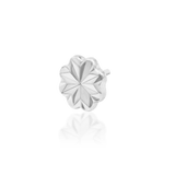 Laser Blossom – Engraved Flower – 14K Gold Threadless End - piercing - zone.com